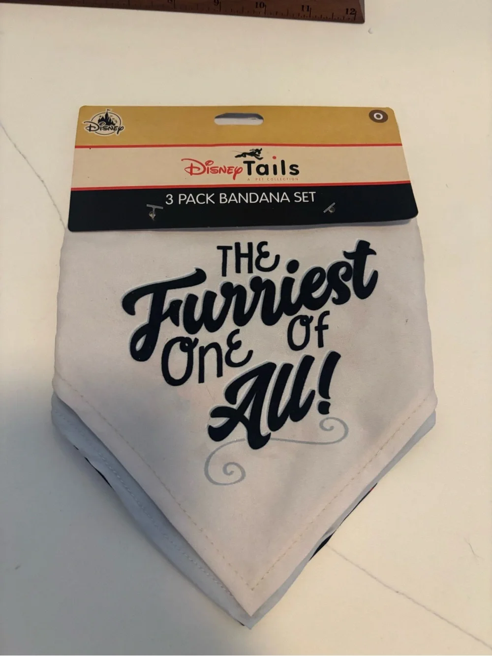 Disney Tails Dog Bandana Trio - Light Blue, Cream, Black